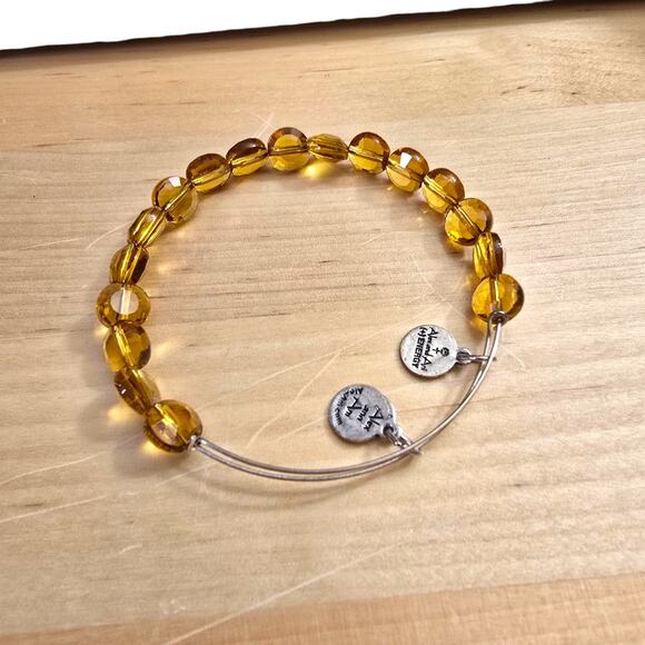 Alex and Ani Jewelry - Beaded Charm Bracelet Alex and Ani Vintage Silver Tone Adjustable 6.5" Long